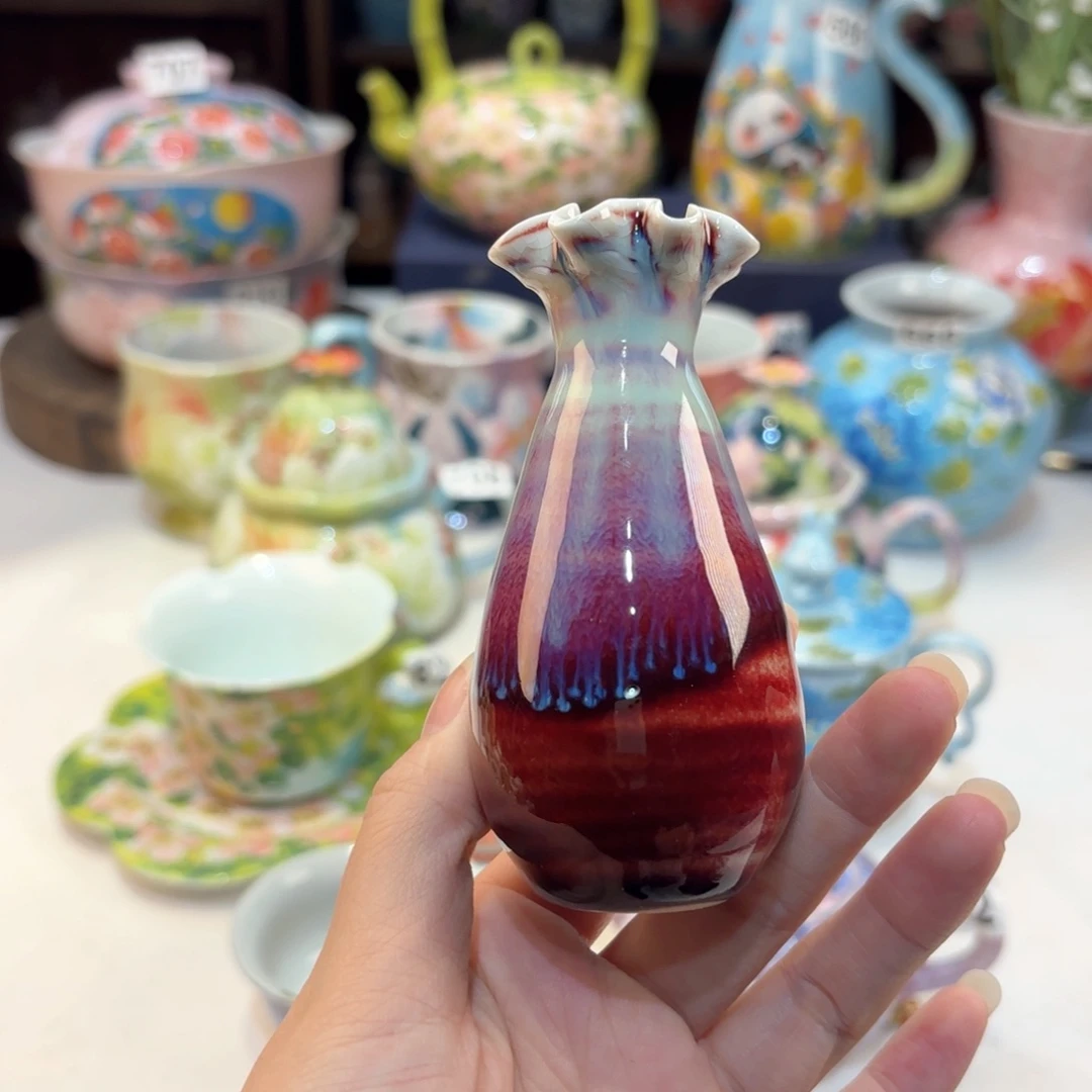 景德镇手绘高温釉下彩陶瓷茶具