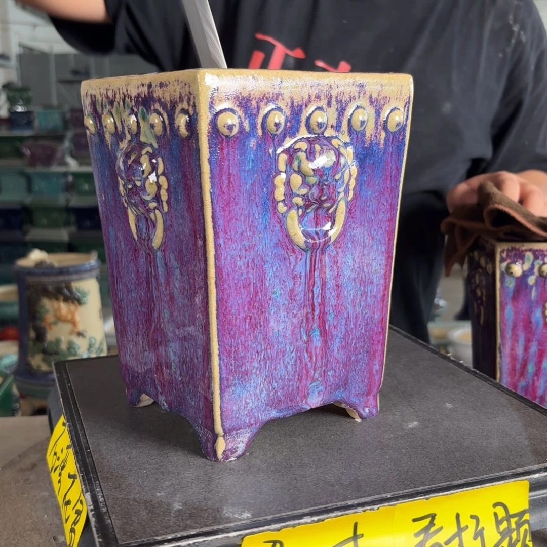 。一风堂石湾花盆 微瑕 内11.5*19