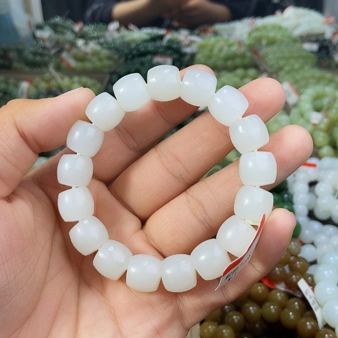 和田玉未镶嵌手串天然卡13于阗料多样性拍一发一