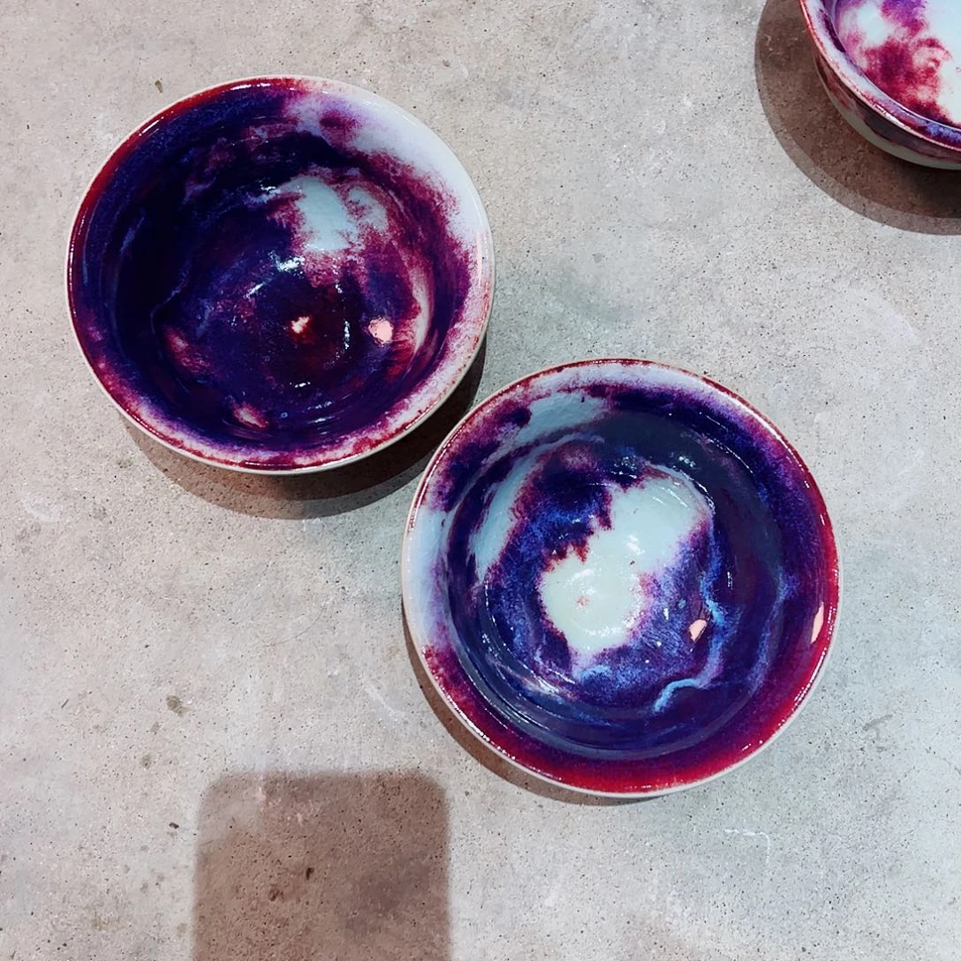 8***6微瑕钧瓷主人杯摆件工艺品