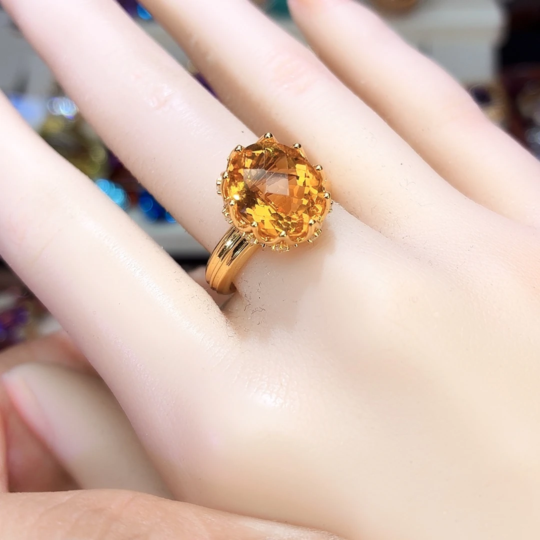 水晶银S925镶嵌戒指