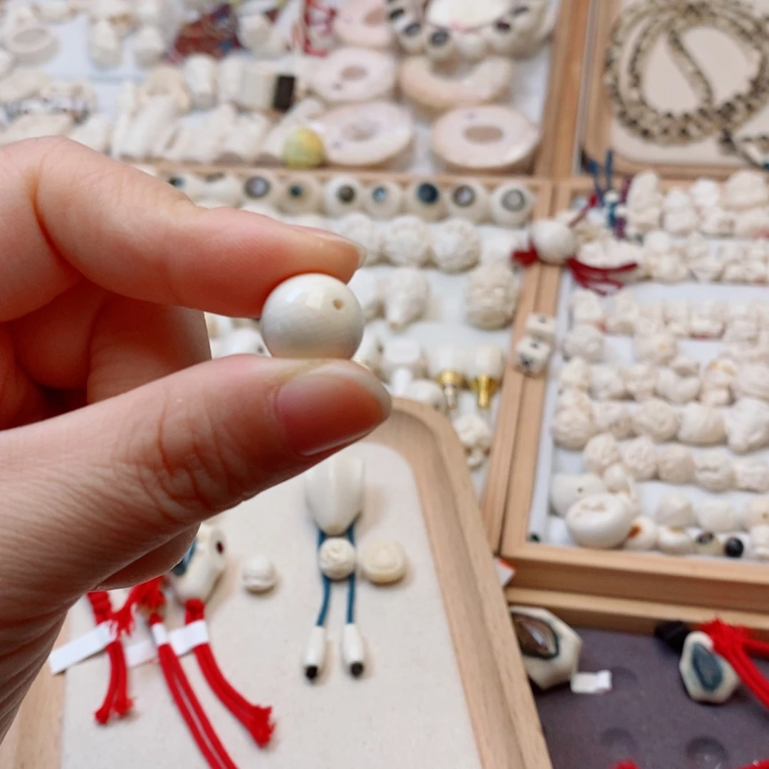 涛***5猛犸象牙手串/手链/手镯13圆珠