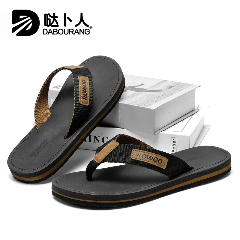 哒卜人高档拖鞋厚底防滑夹脚凉拖夏季新款休闲外穿软底人字拖男士