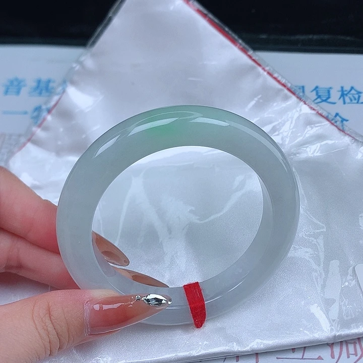 未镶嵌手镯翡翠飘阳绿 56 57