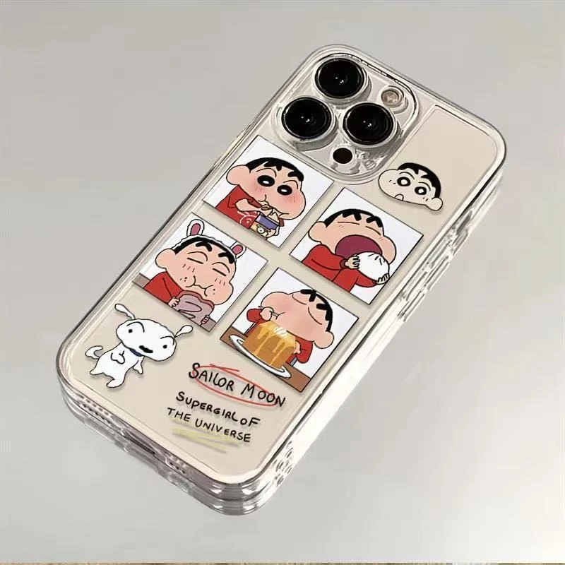 蜡笔小新适用于苹果16ProMaxiphone手机壳太空壳国风保护套可爱