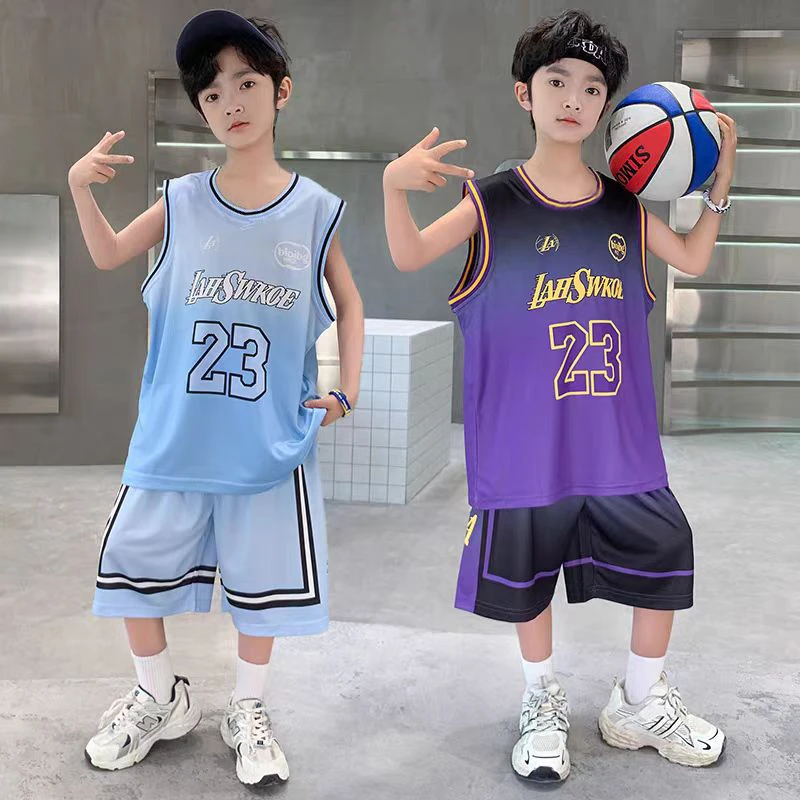 男童夏季篮球背心套夏季薄款帅气无袖两件套