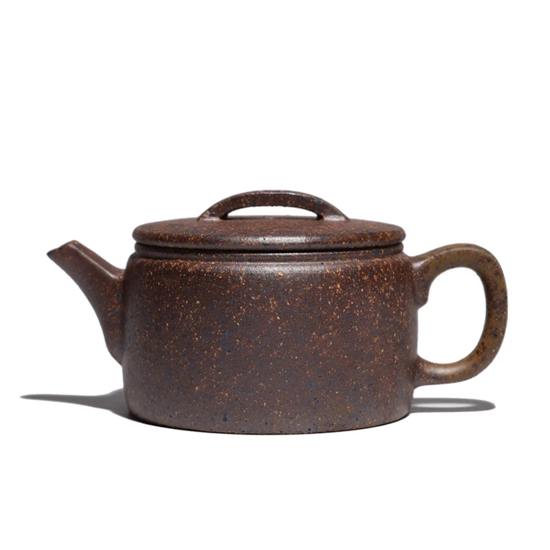 大吉羊柴烧 宜兴紫砂壶茶壶茶具 原矿紫焰砂汉瓦款二200ml庄杰