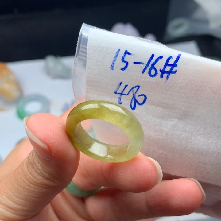 未镶嵌戒指翡翠戒圈