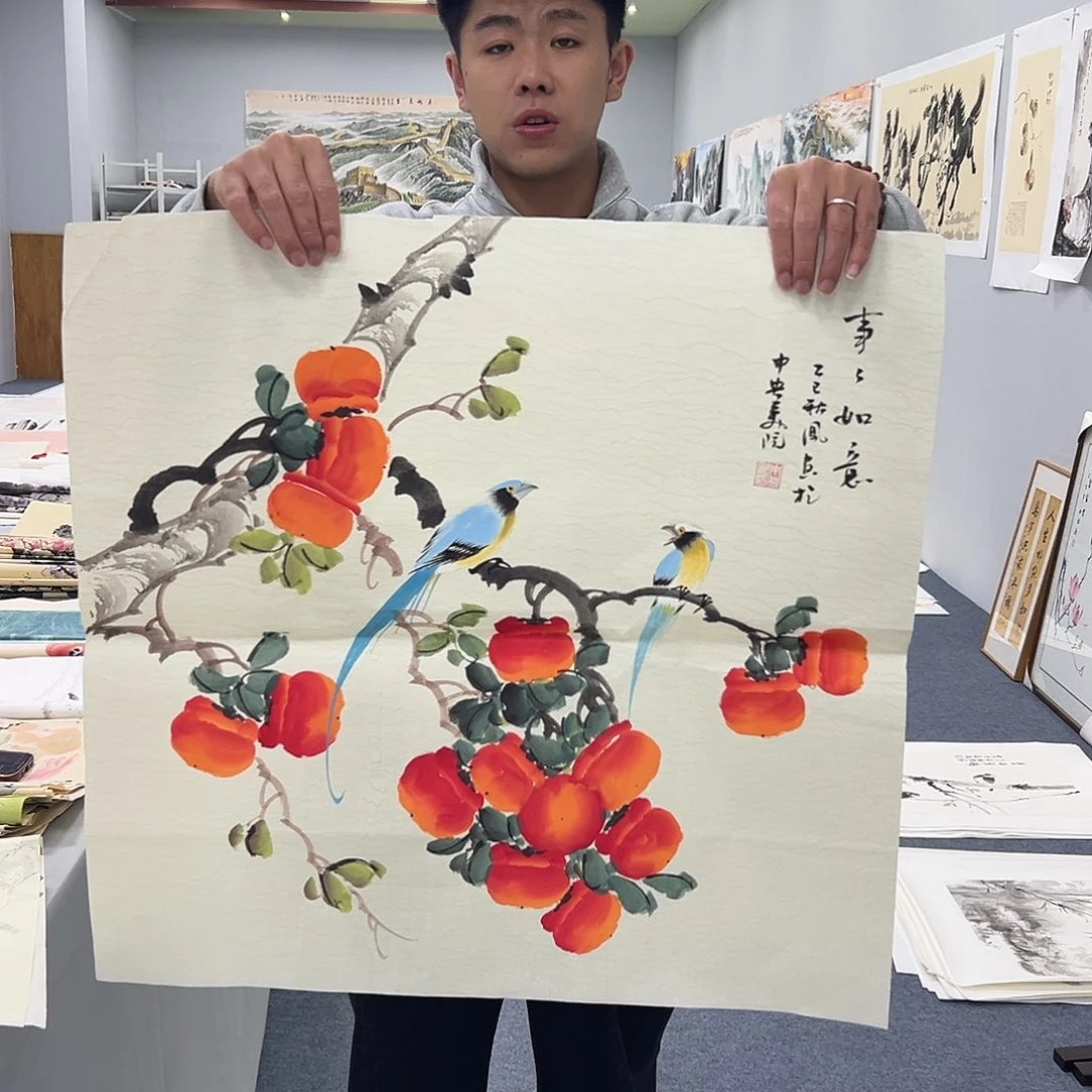 国画国画作品干净利落