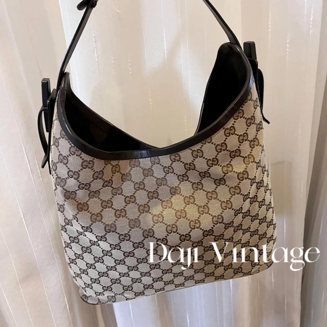 95新 GUCCI/古驰 大吉中古/Gucci古驰老花hobo单肩包