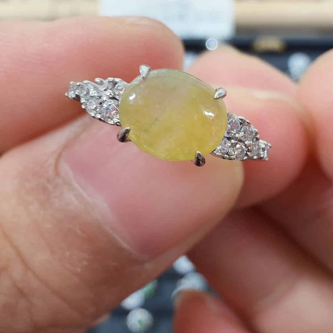 翡翠银S925镶嵌戒指30