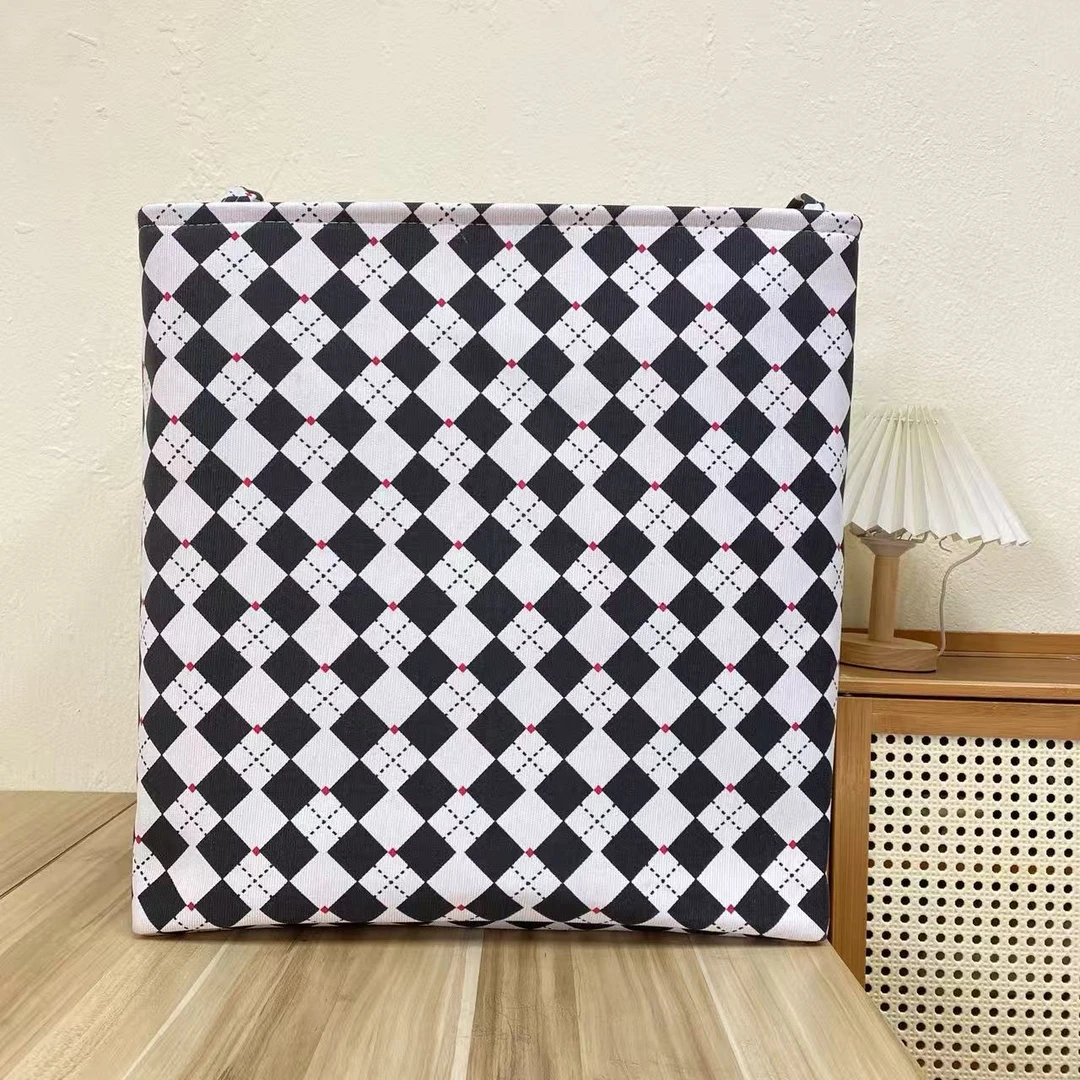 【50X40X50高】加厚100L大容量菱格可折叠束口防潮防水棉被收纳筐