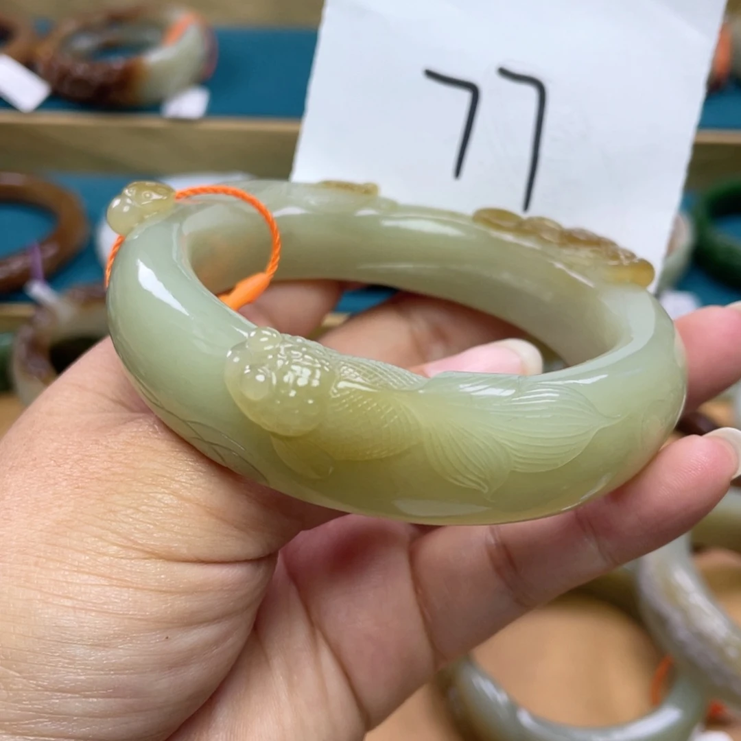 未镶嵌手镯和田玉圈口63