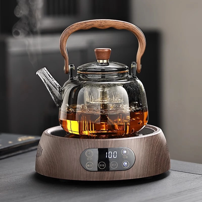 茶壶电陶炉煮茶壶办公室煮茶器高硼硅玻璃内胆家用蒸煮一体茶炉壶