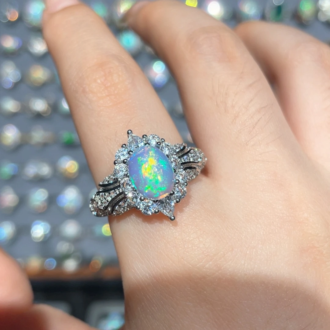 欧泊银S925镶嵌戒指