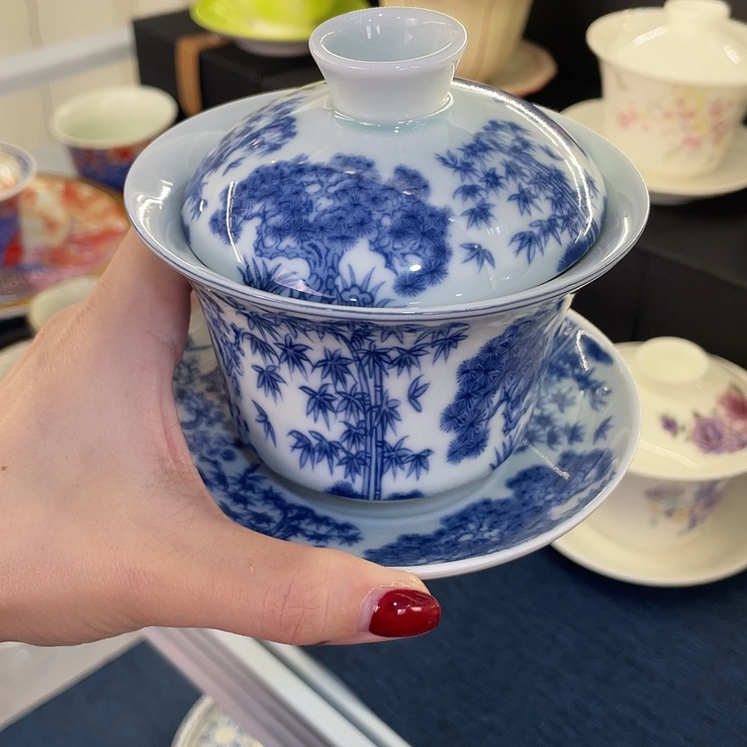 陶景德陶瓷盖碗茶具