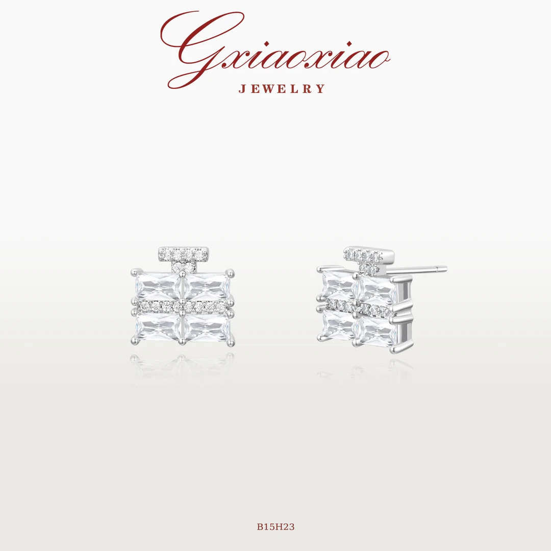 G XIAOXIAO 镀K金【晶梦叠境】法式气质高级感香水瓶耳环 B15H23