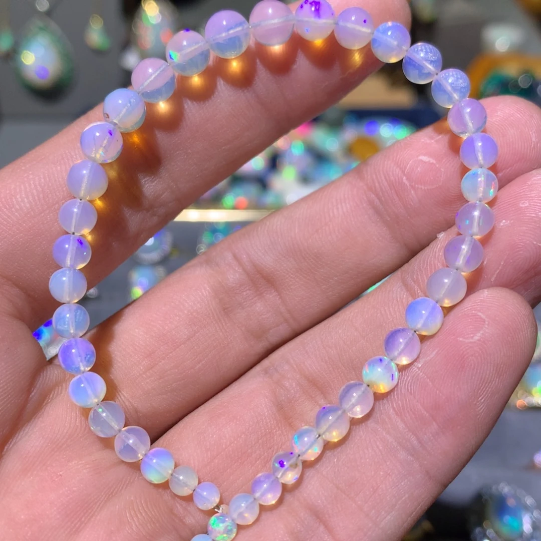 欧泊银S925镶嵌欧泊手链