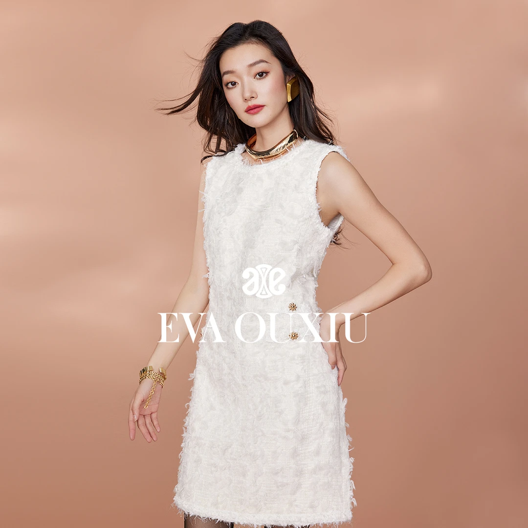 【陈大可】EVA OUXIU/伊华欧秀千金风连衣裙35WAQ4108