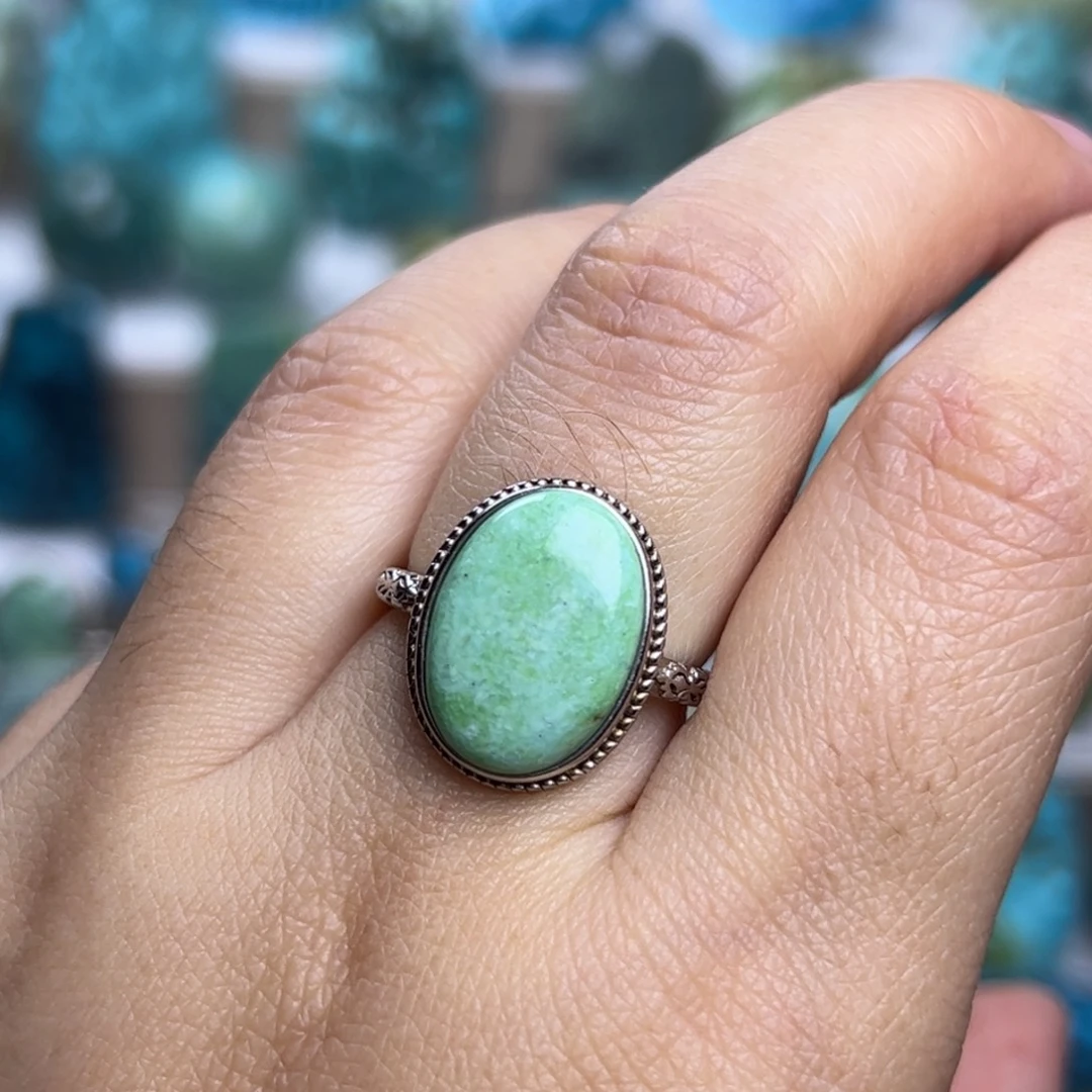 绿松石银S925镶嵌珠宝奇石