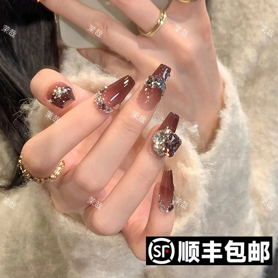 茉哉77【星野蔓莓】纯手工定制美甲可拆卸穿戴甲A3320