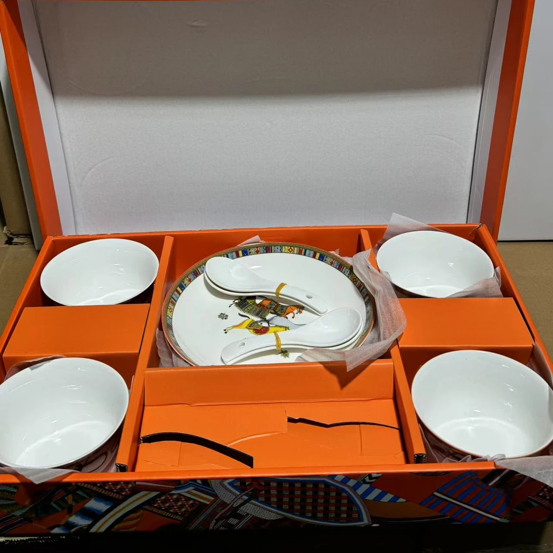 唐三彩陶瓷餐具碗盘套装套碗礼盒碗具开业活动礼品商务赠送批发