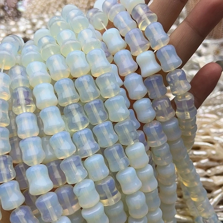 玛瑙/玉髓未镶嵌珠宝半成品一条11mm左右蛋白石骨头