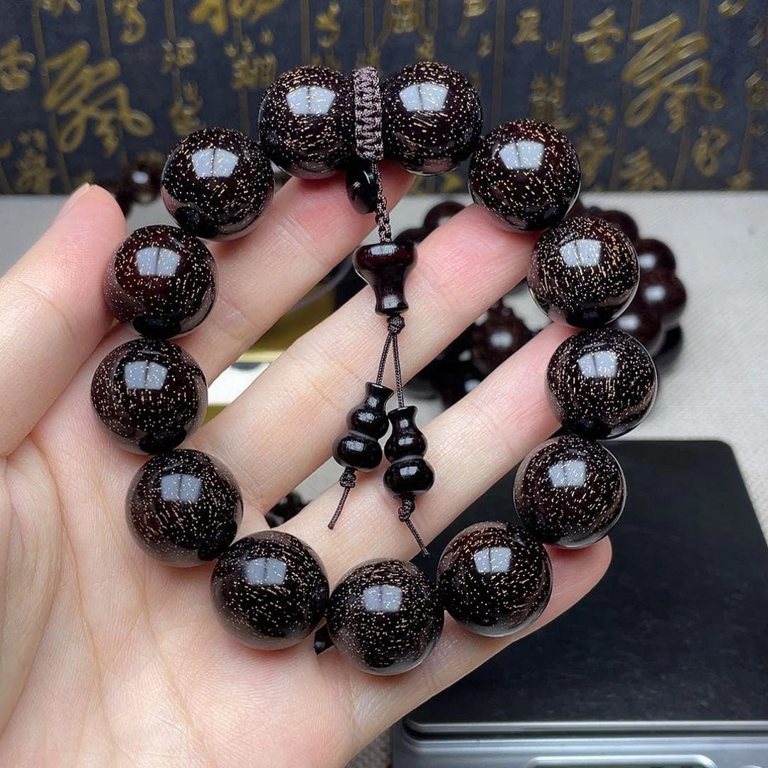 檀香紫檀（小叶紫檀）1.8 13颗 高油密爆满金星