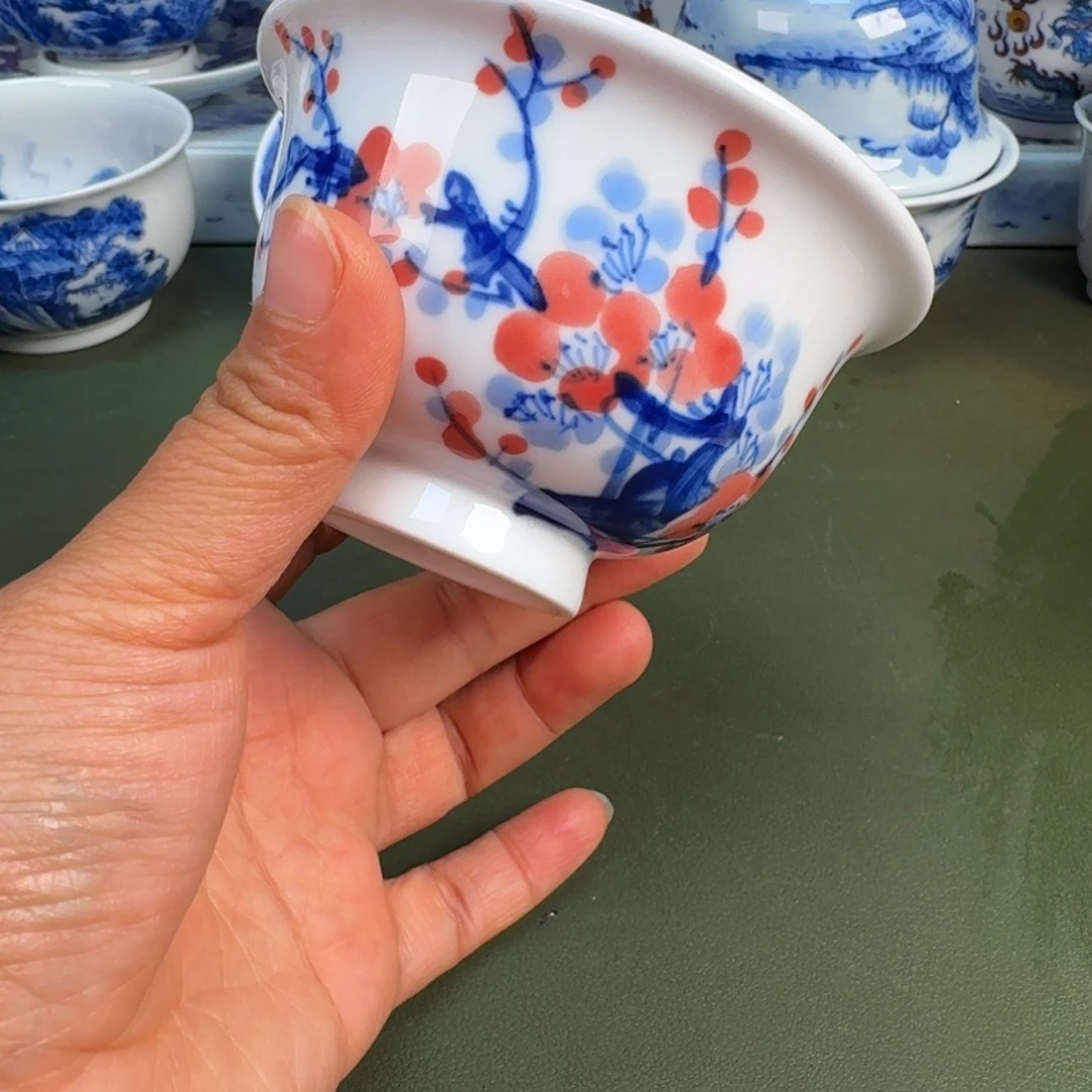 瓷景德镇纯手绘茶具圆圆257