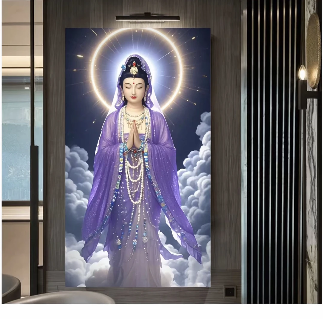 （300）手工款：紫衣观音120✖️75大格四股线