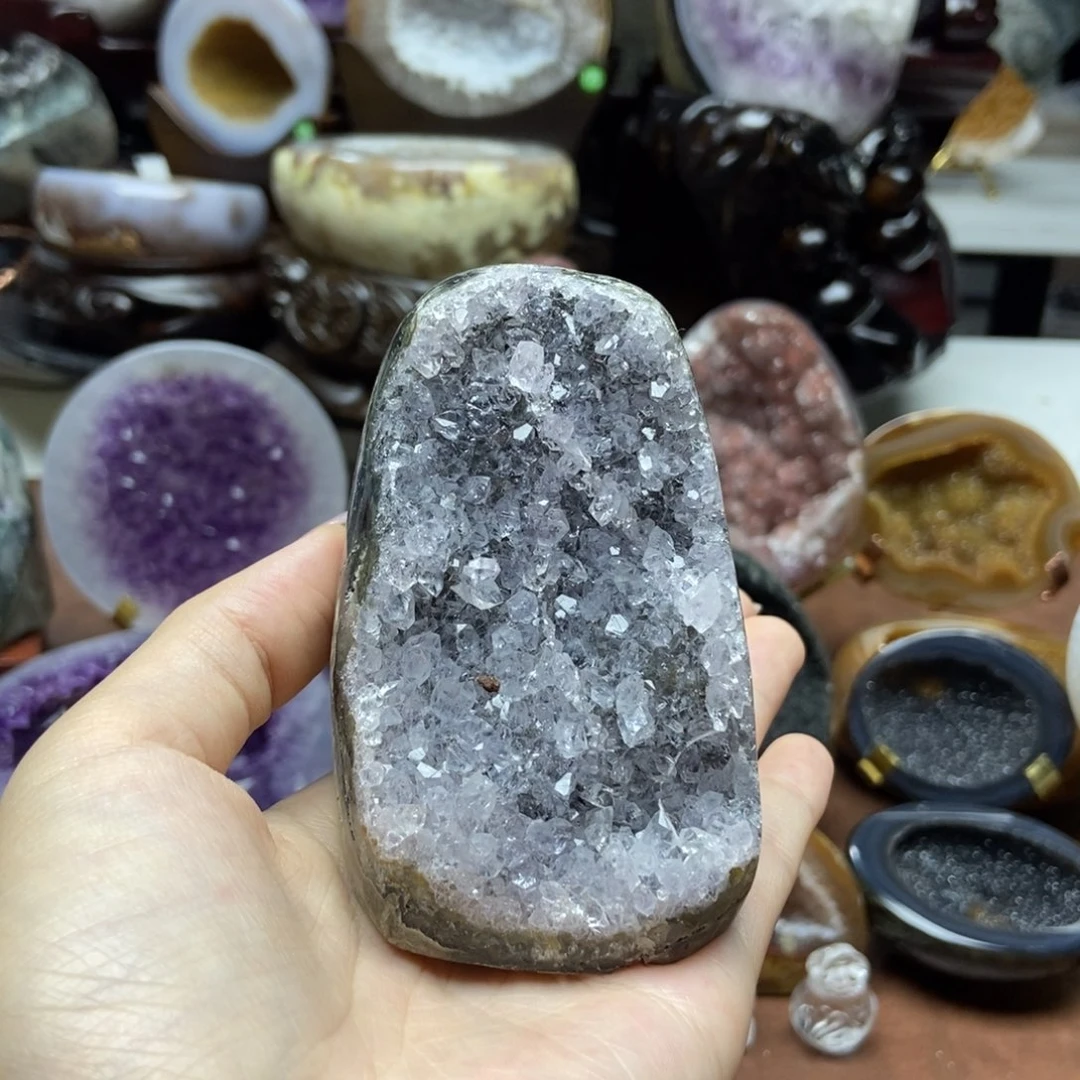 紫晶摆件未镶嵌水晶