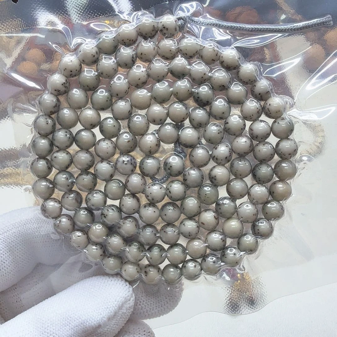 手串星月菩提15梵天糯冰绿背河豚7左右108圆