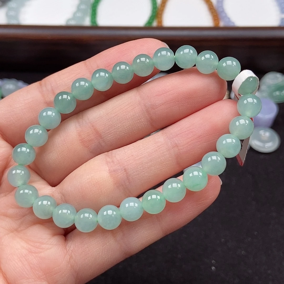 翡翠未镶嵌手串卡7