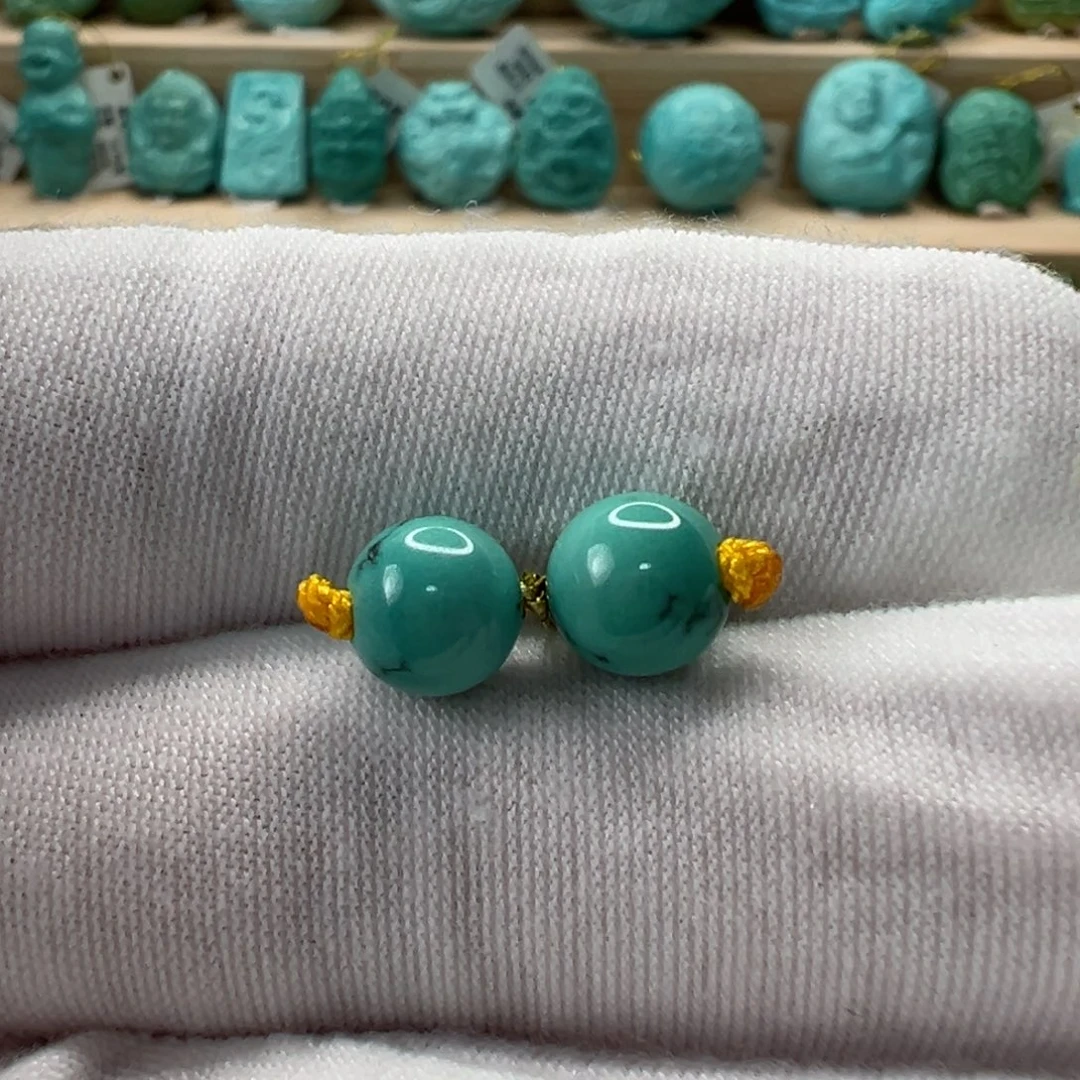 未镶嵌绿松石圆珠7.3mm