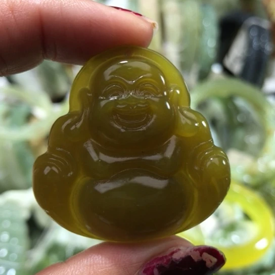 未镶嵌岫玉吊坠双面