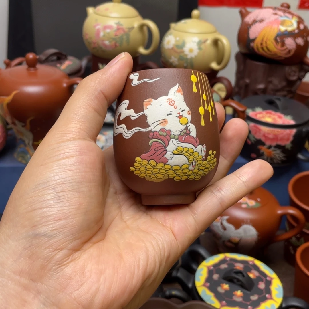 茶杯紫砂紫砂主人杯100cc