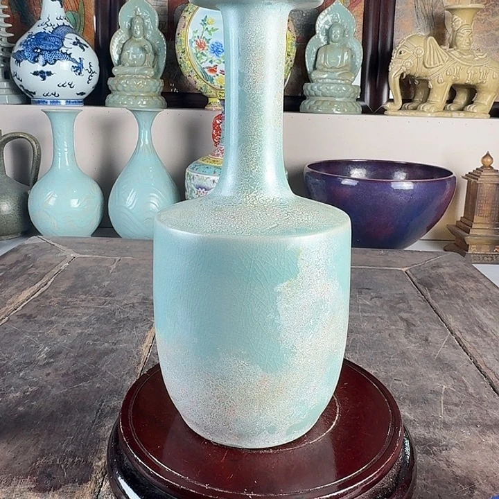 汝窑盘口瓶品相完美