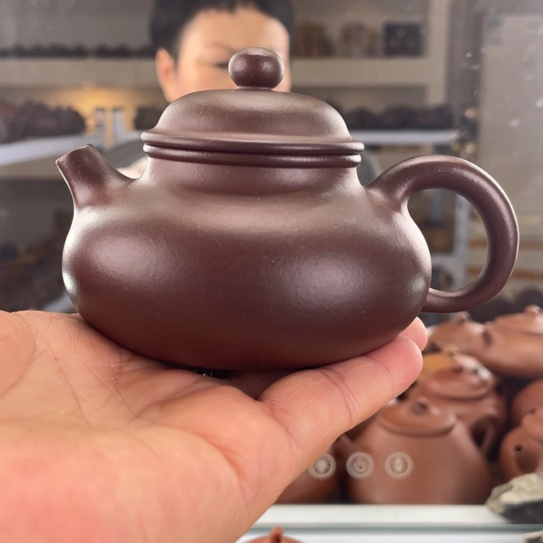 茶壶紫砂四号井底槽清容天150cc半手工