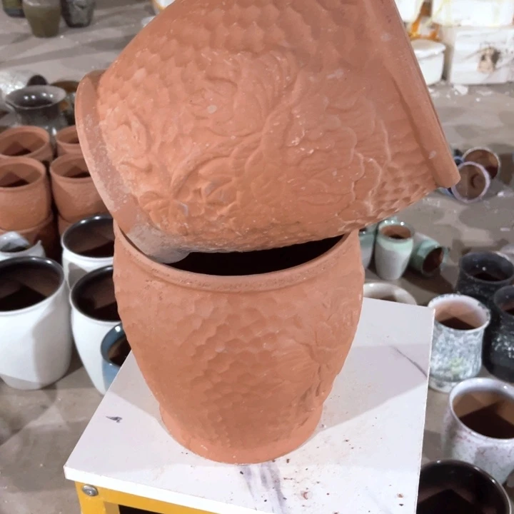 紫砂花盆口径19高度22两只正品