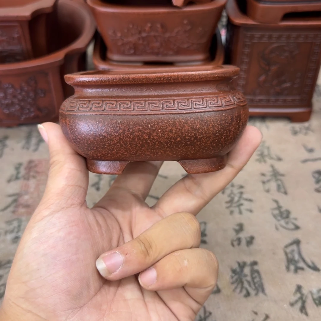 紫砂花盆8x4内经紫砂花盆