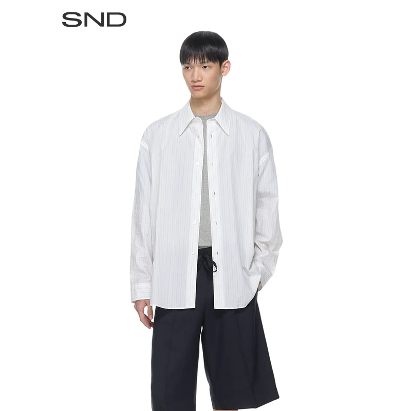 【SNDSTUDIO NICHOLSON 设计师品牌】SND SS25 宽松条纹衬衫 时尚男