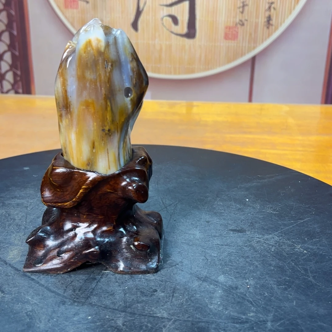 硅化玉（树化玉）未镶嵌摆件