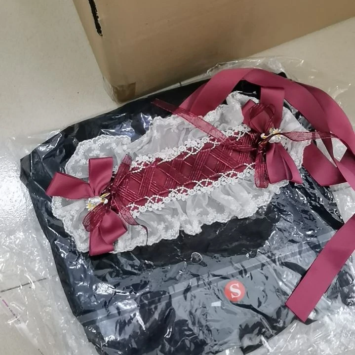 s***南吊带S码黑色羊腿袖内搭，发带粘夹子