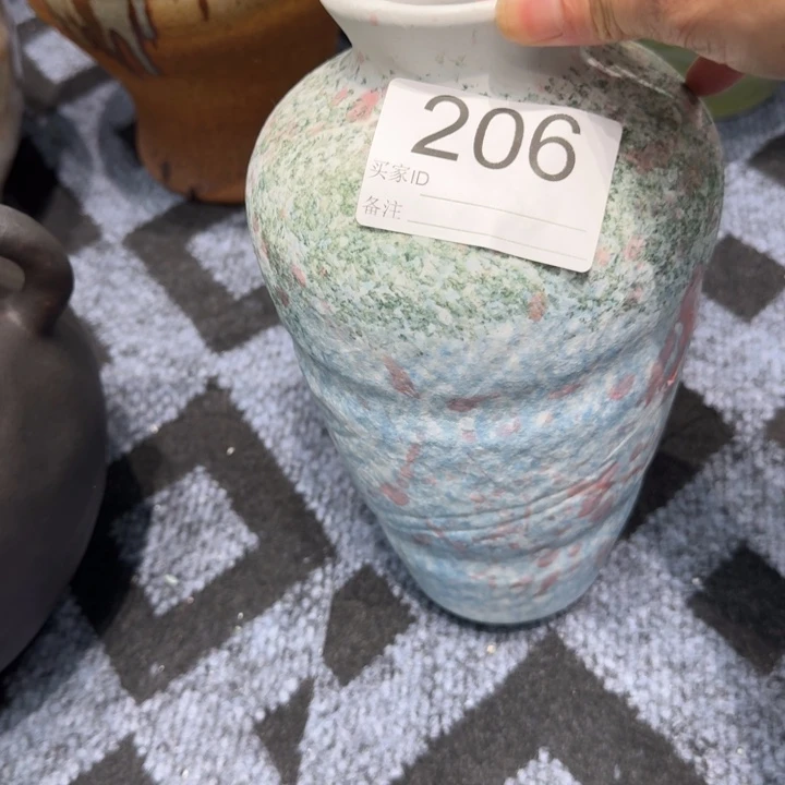 白***嘟瓷片景德镇花器编码206高23口5默认无孔