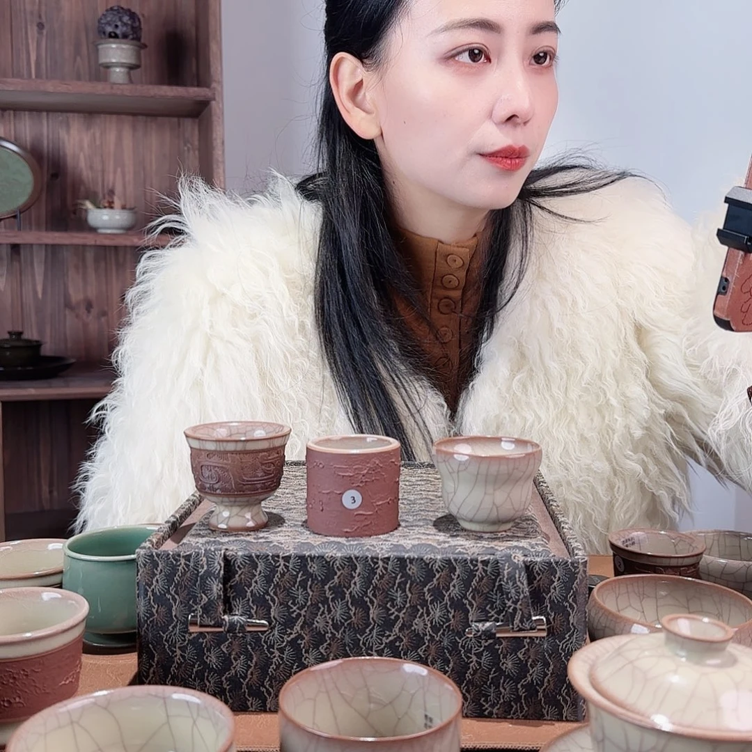 冷***吖瓷摆件西周杯垫111111