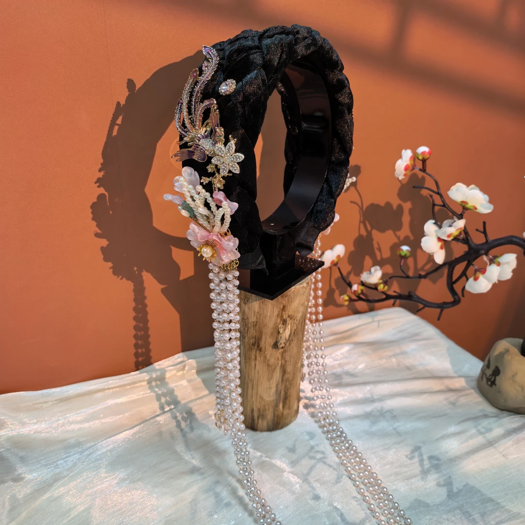 【紫凤】原创自制手作新中式国风流苏发箍