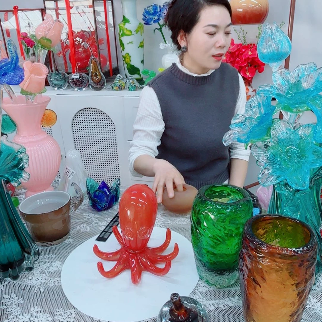 不完美琉璃花瓶花器艺术品