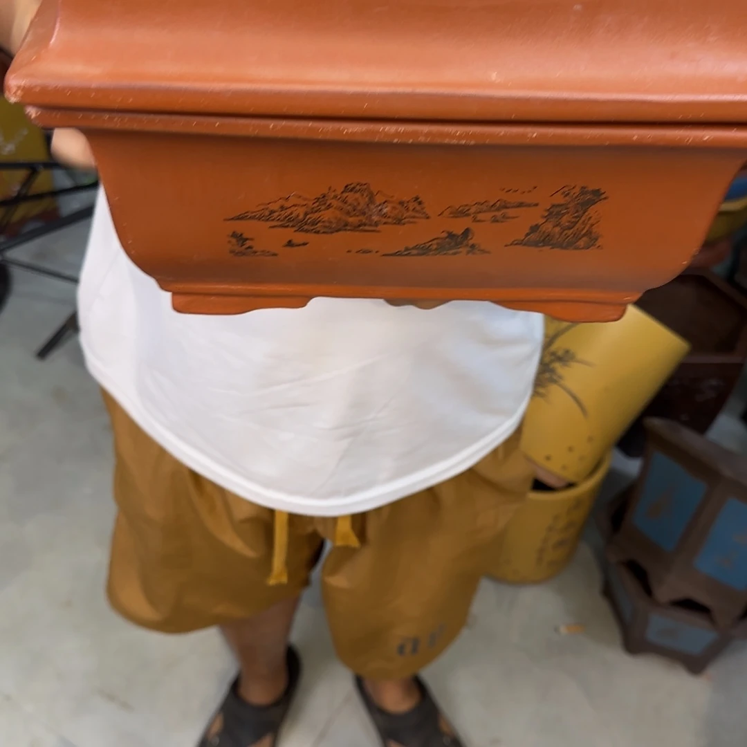 紫砂花盆口径26.18.10口径