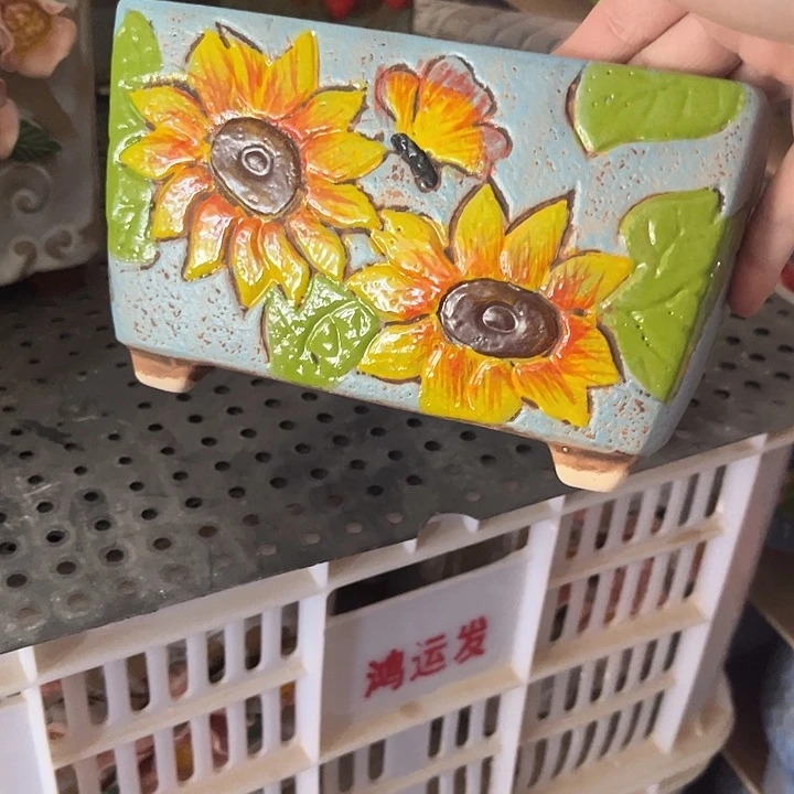 粗陶材质多肉花盆