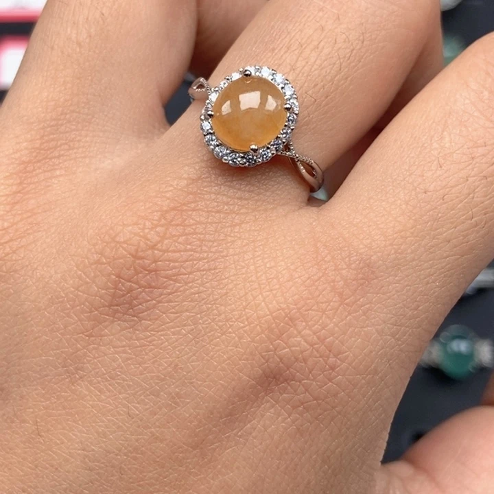 曲****翡翠未镶嵌戒指戒指